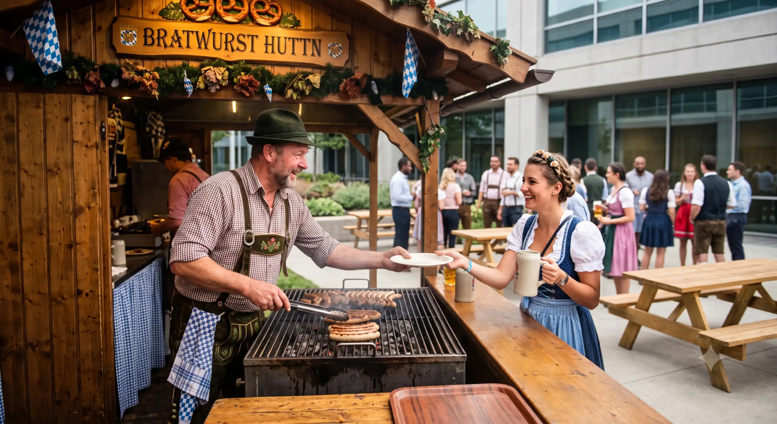 Bratwurst personeelsfeest oktoberfest thema