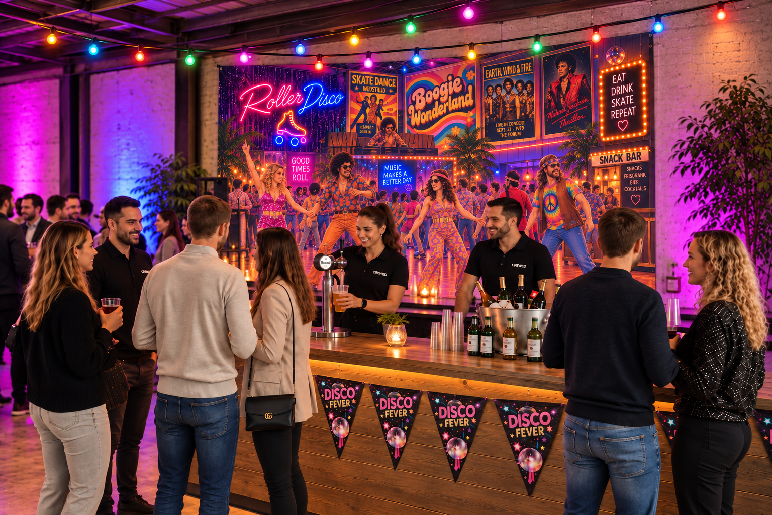 Bar met drank tijdens fout bedrijfsfeest