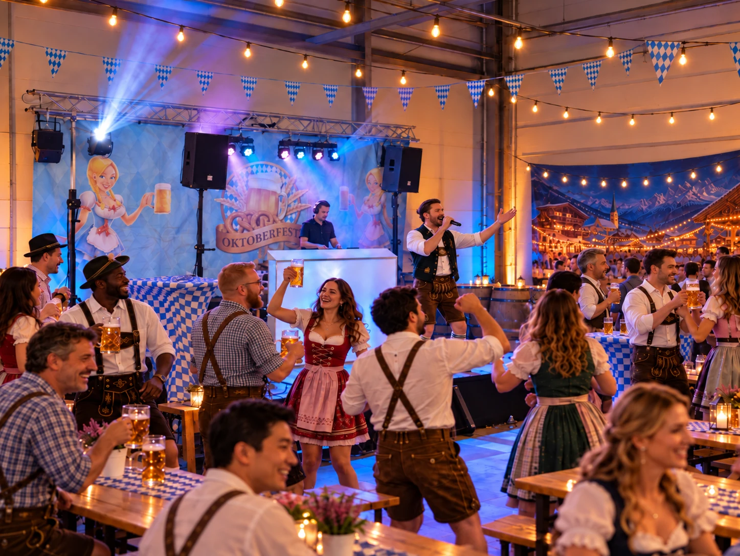 Oktoberfest bedrijfsfeest met live zanger