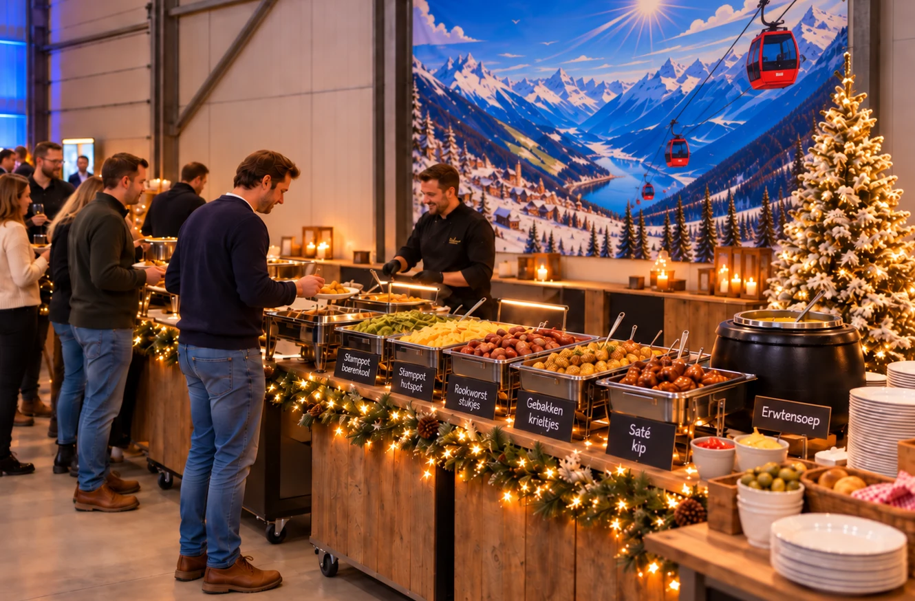 Winter Wonderland bedrijfsfeest met buffet